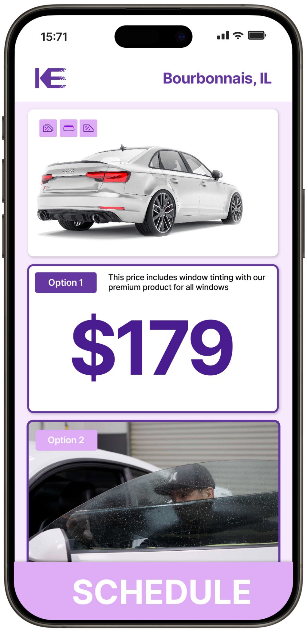 View Competitive Car Window Tinting Prices in Bourbonnais, Illinois