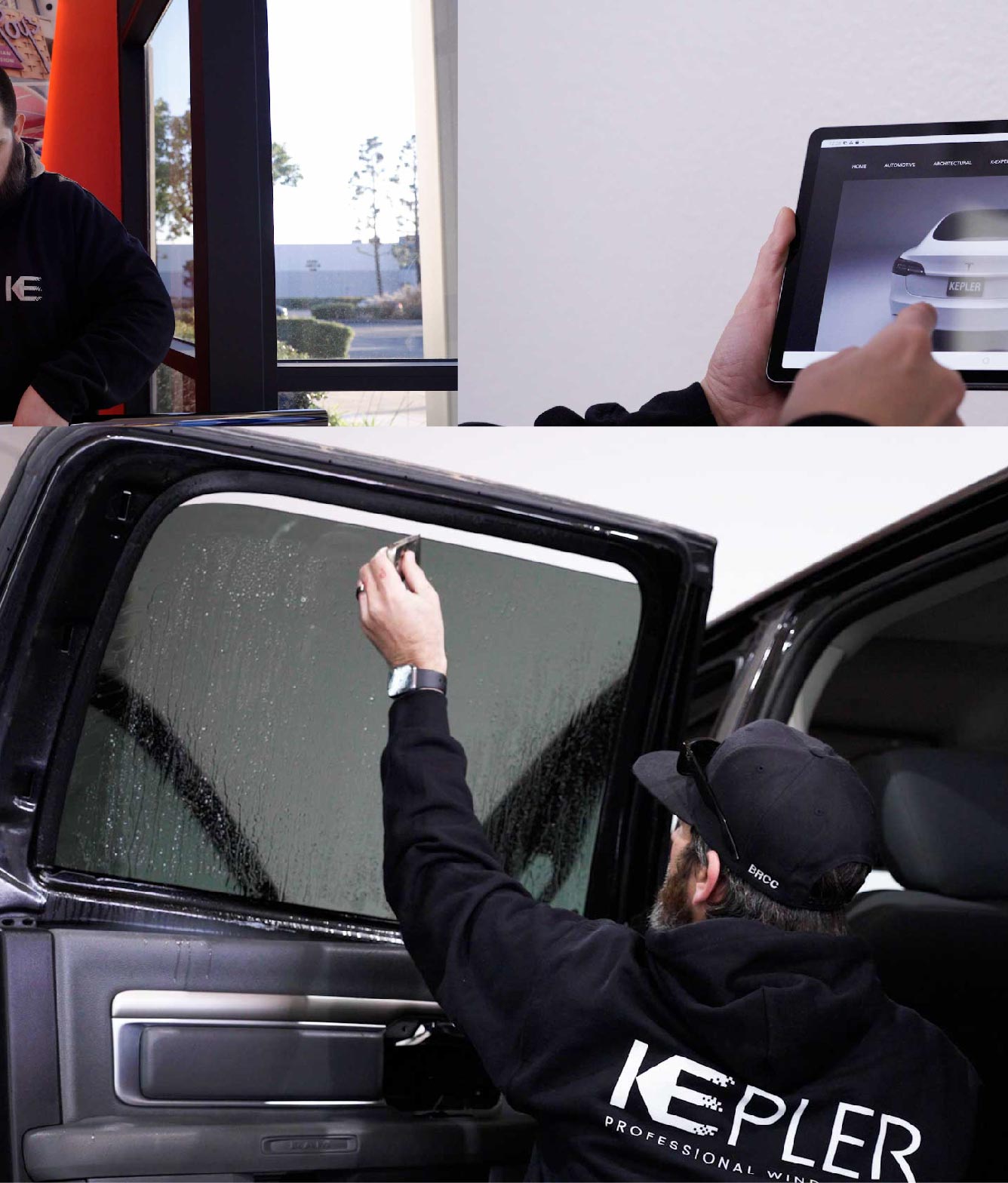 Kepler Window Tinting Specialists at Work in Tumwater, Washington