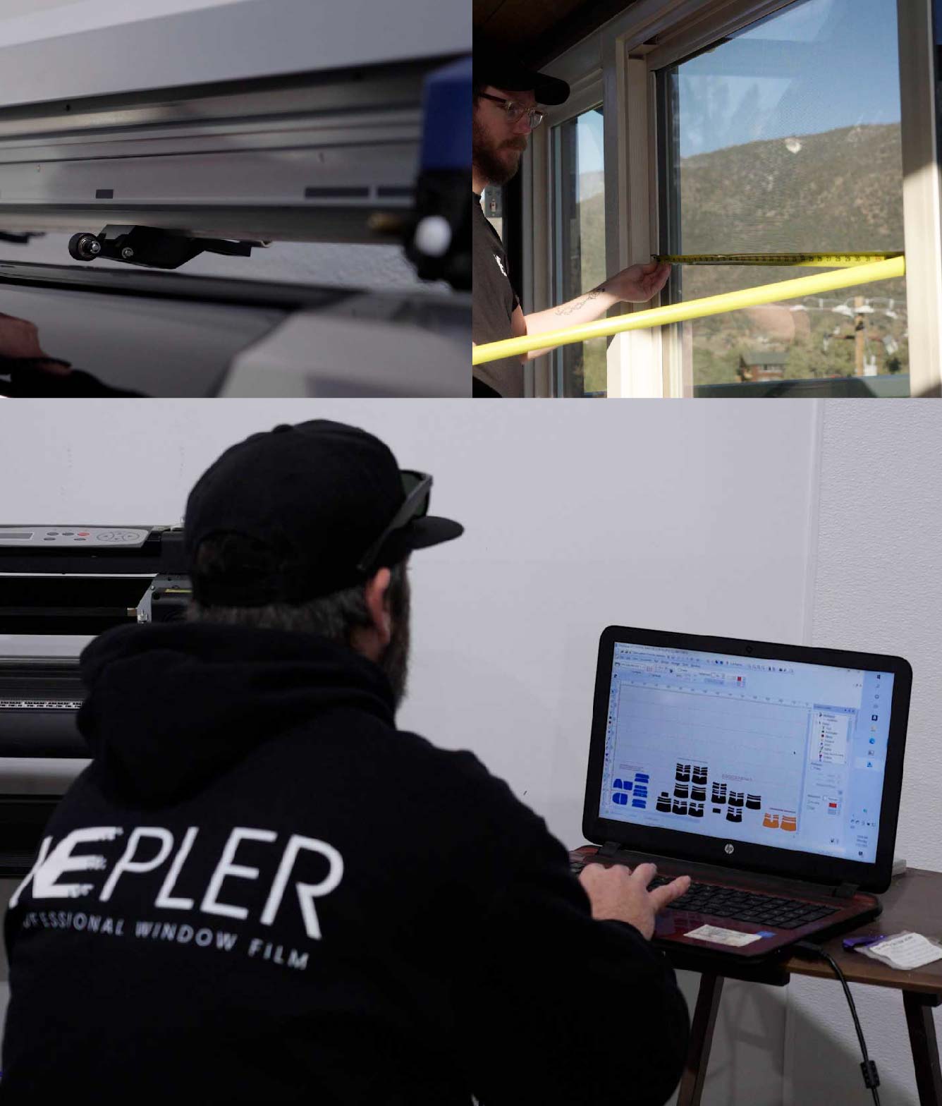 Ceramic Window Tinting Expert Cutting Film in McAllen, Texas