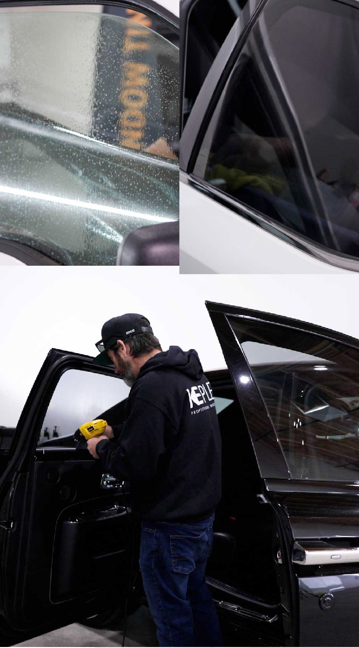 Kepler Installer Tinting a Rolls Royce in Alton, Illinois