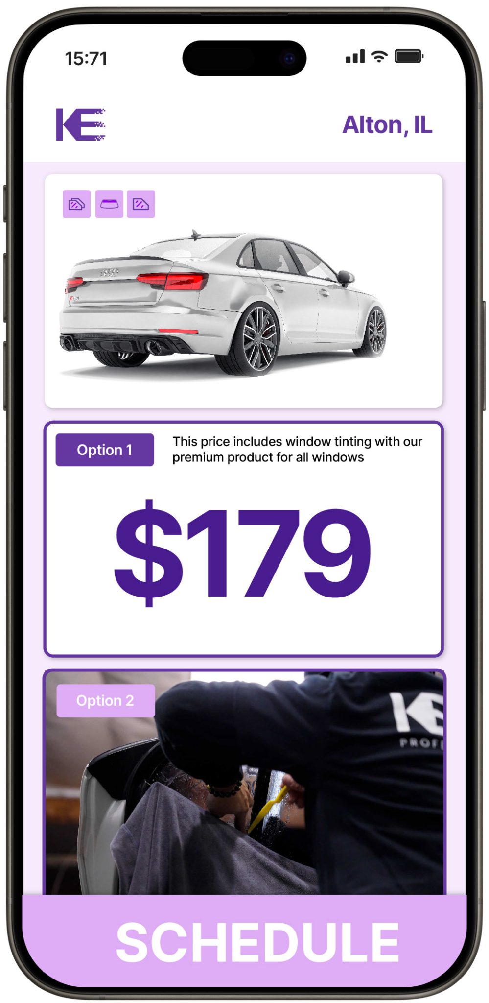 View Competitive Car Window Tinting Rates in Alton, Illinois