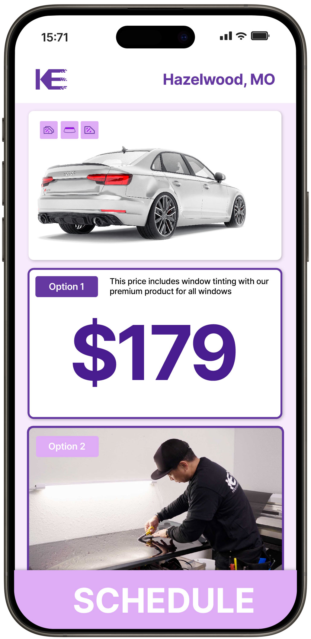 View Competitive Car Window Tinting Prices in Hazelwood, Missouri