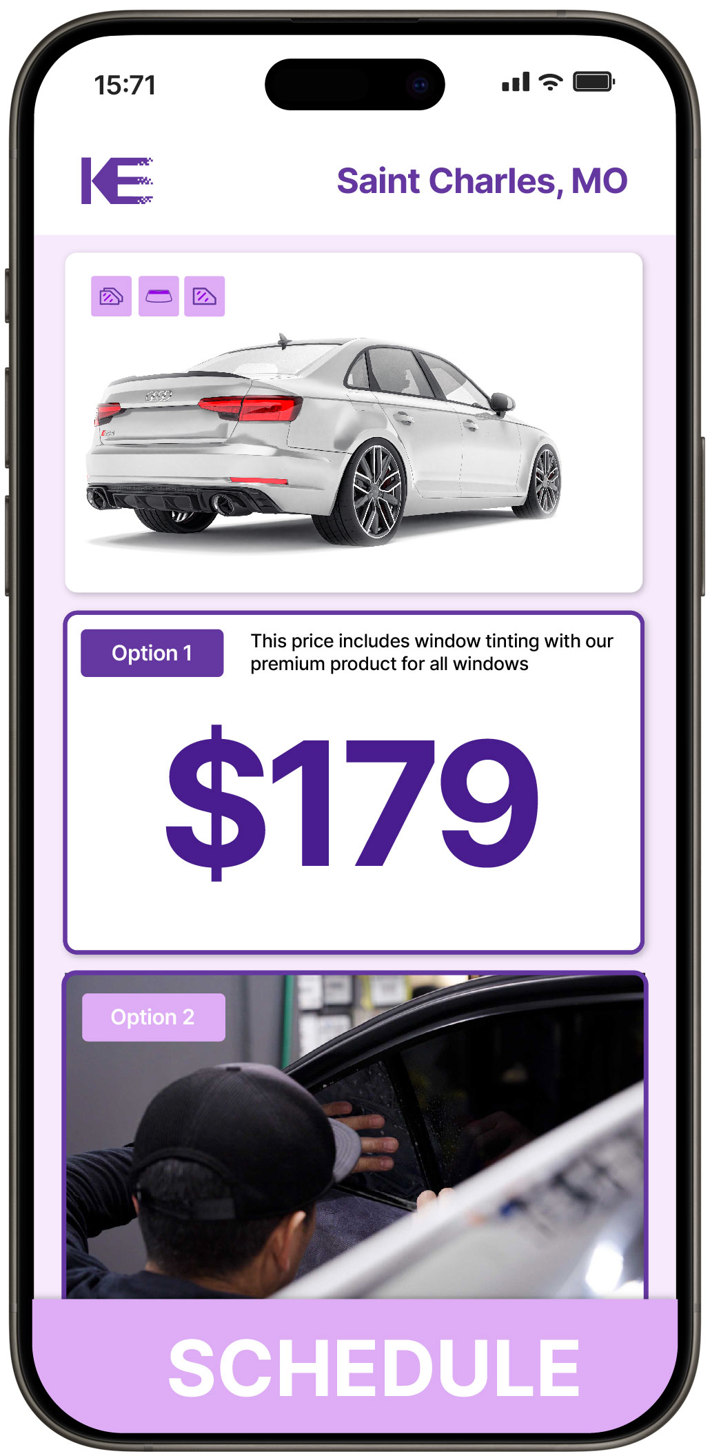 View Competitive Car Window Tinting Prices in Saint Charles, Missouri