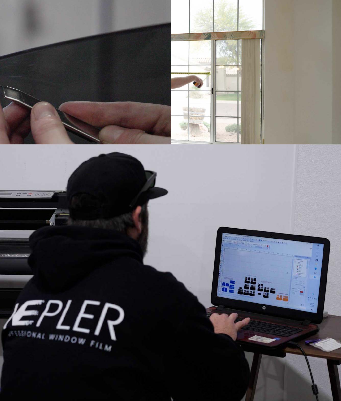 Ceramic Window Tinting Expert Cutting Film in Lewiston, Idaho