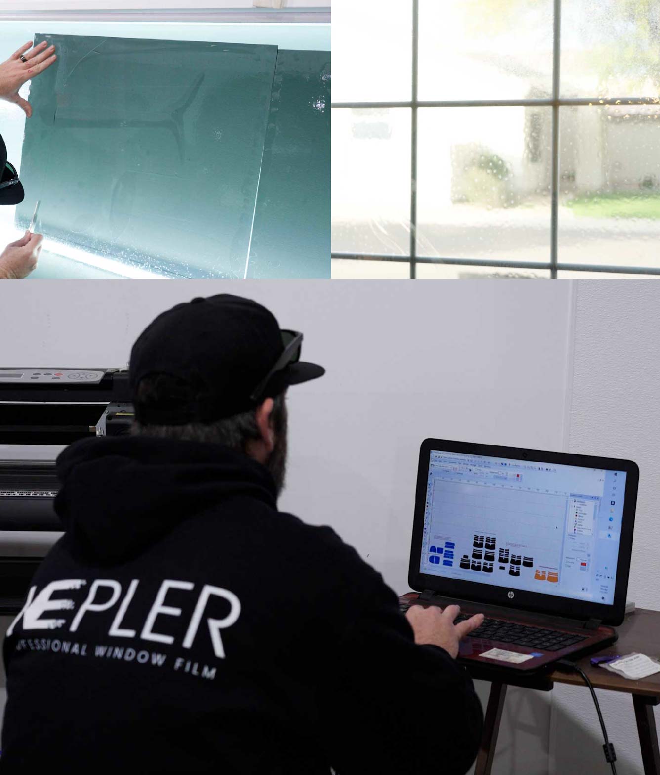 Ceramic Window Tinting Expert Cutting Film in Clearfield, Utah