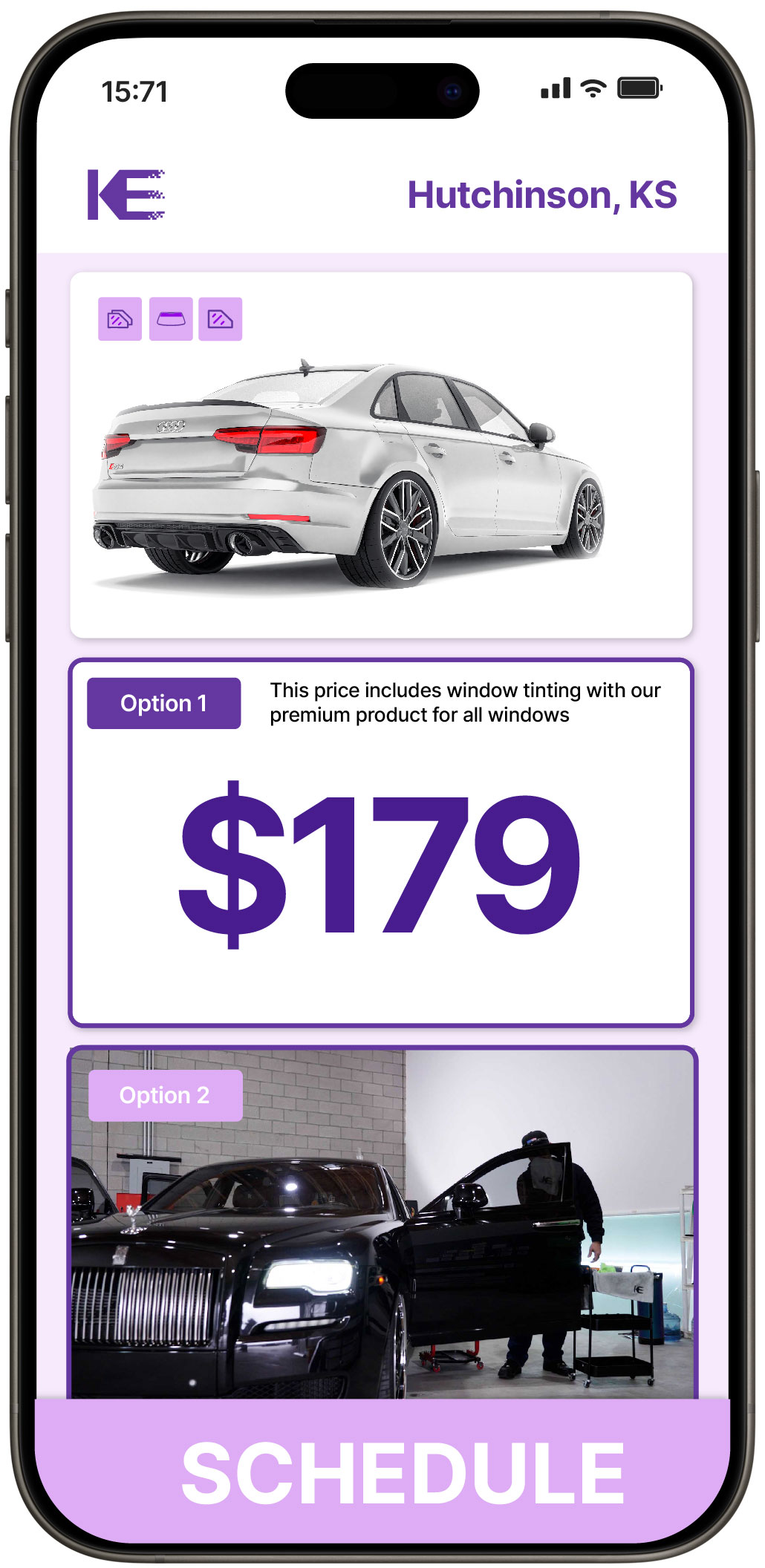 View Competitive Car Window Tinting Prices in Hutchinson, Kansas