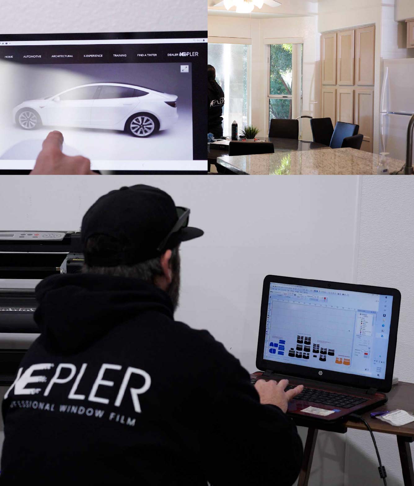 Ceramic Window Tinting Expert Cutting Film in Riverton, Utah