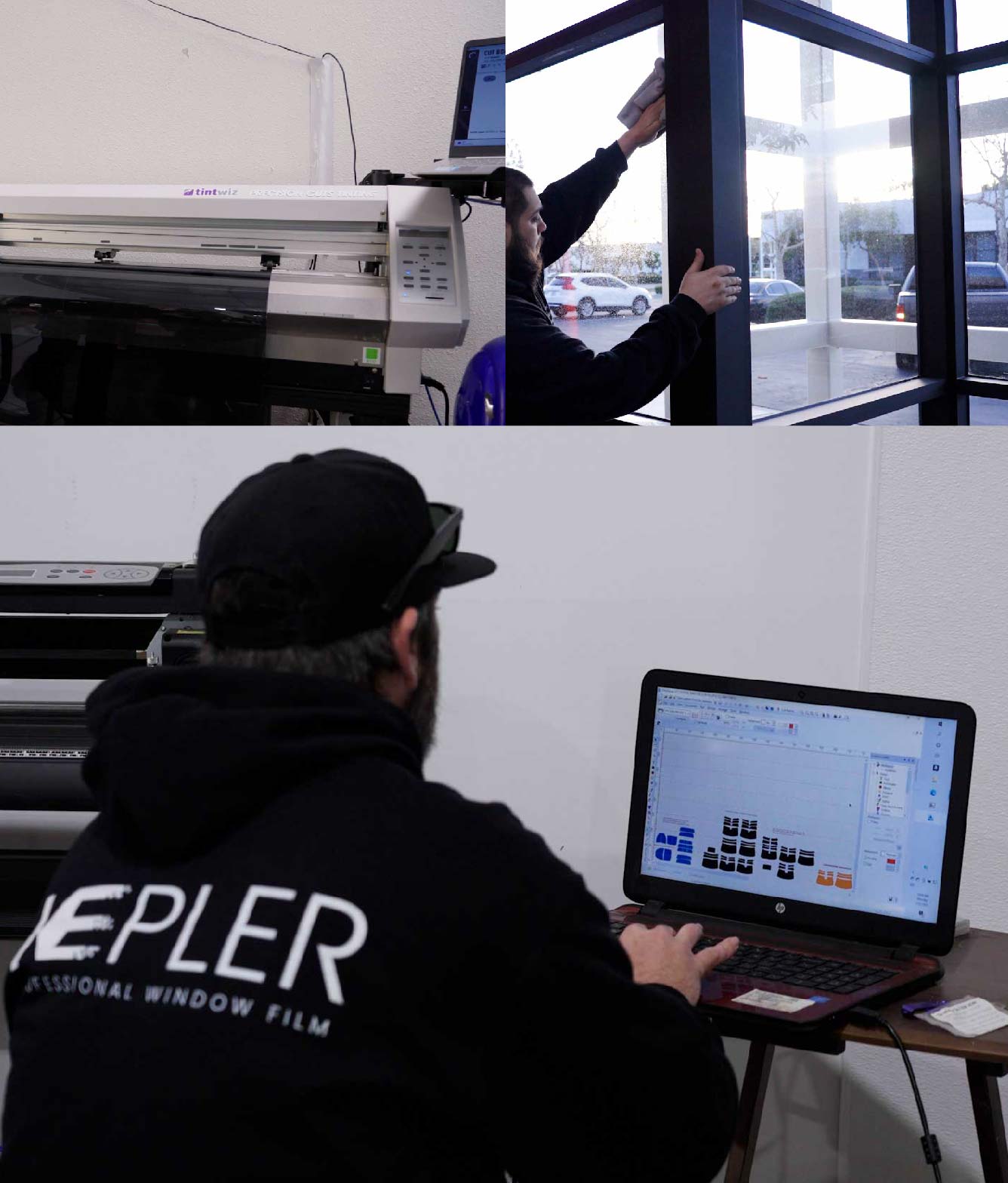 Ceramic Window Tinting Expert Cutting Film in Albuquerque, New Mexico