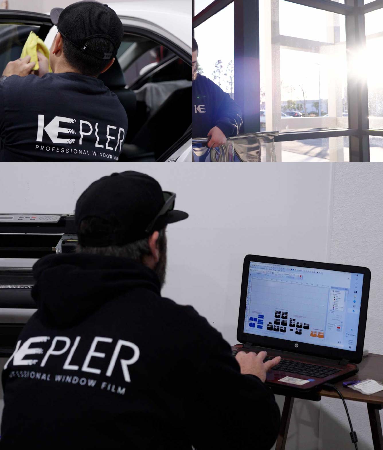 Ceramic Window Tinting Expert Cutting Film in Clovis, New Mexico