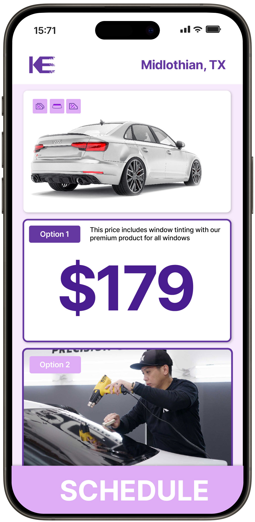 View Competitive Car Window Tinting Prices in Midlothian, Texas