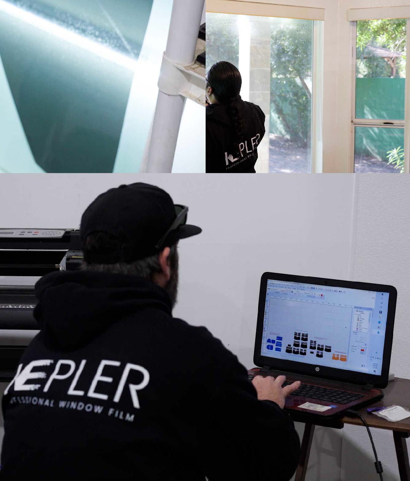 Ceramic Window Tinting Expert Cutting Film in Monterey Park, California