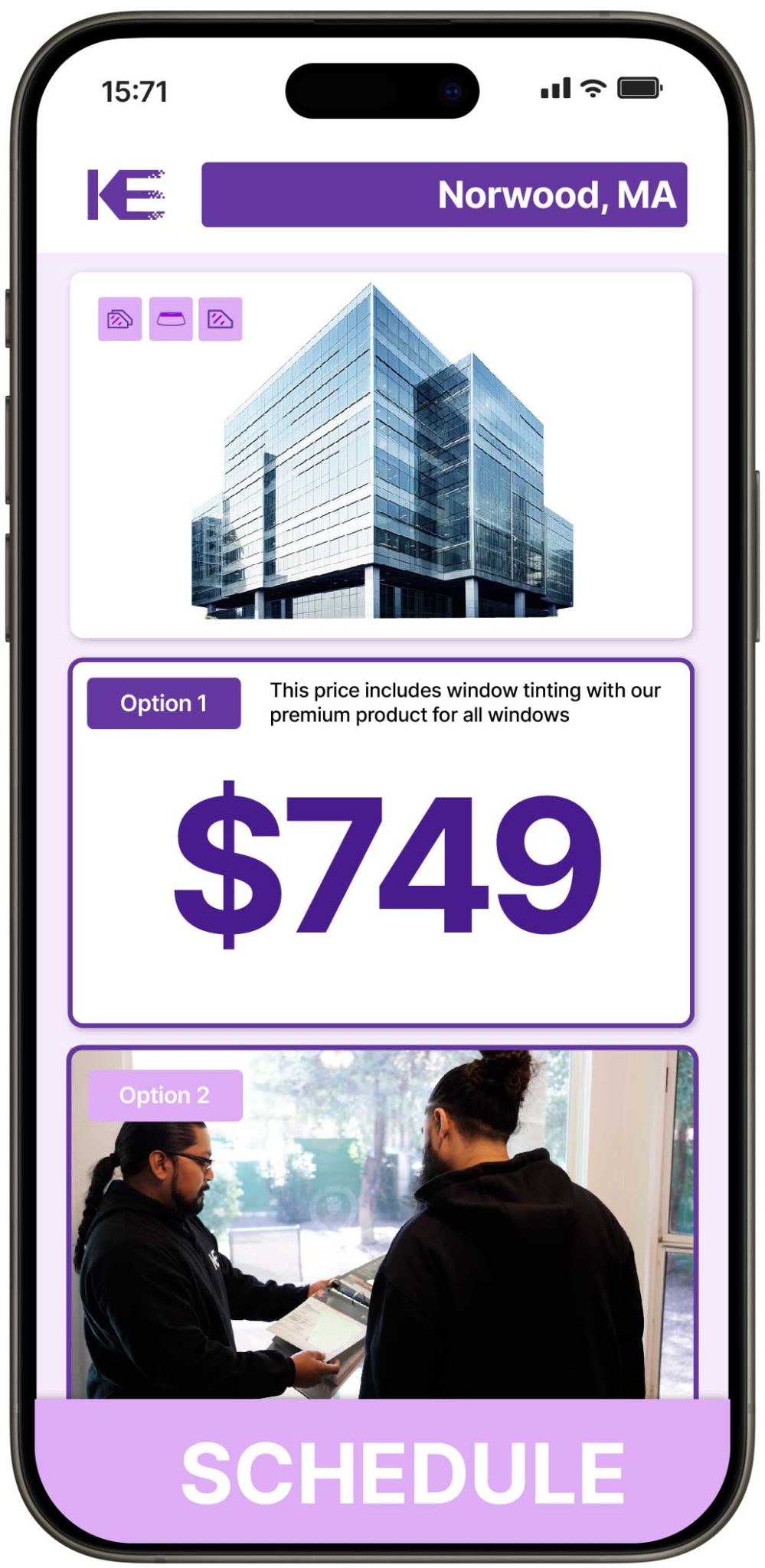 View Affordable Commercial Window Tinting Prices in Norwood, Massachusetts