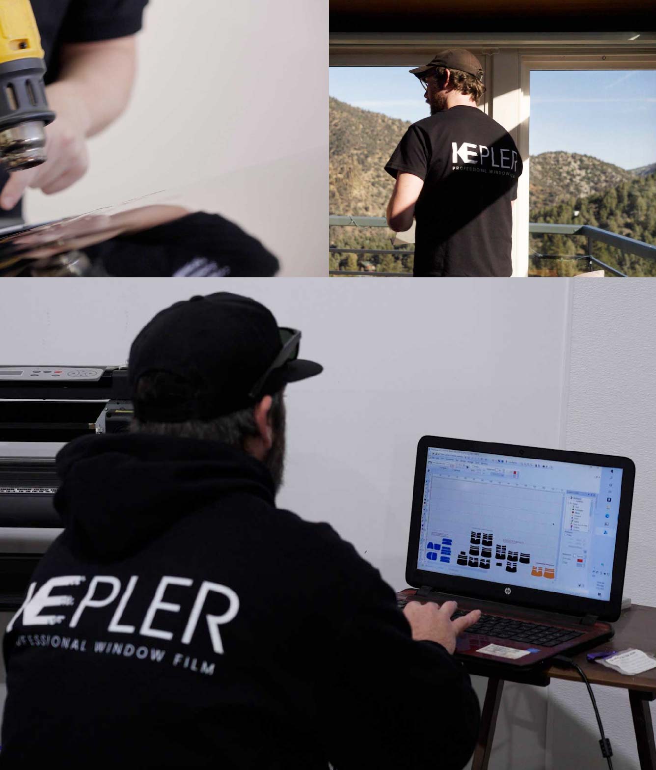 Ceramic Window Tinting Expert Cutting Film in La Mesa, California