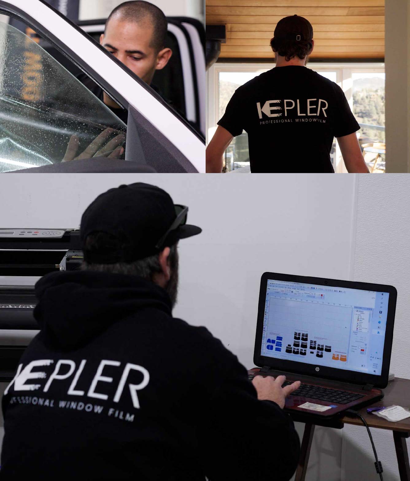 Ceramic Window Tinting Expert Cutting Film in Oceanside, California