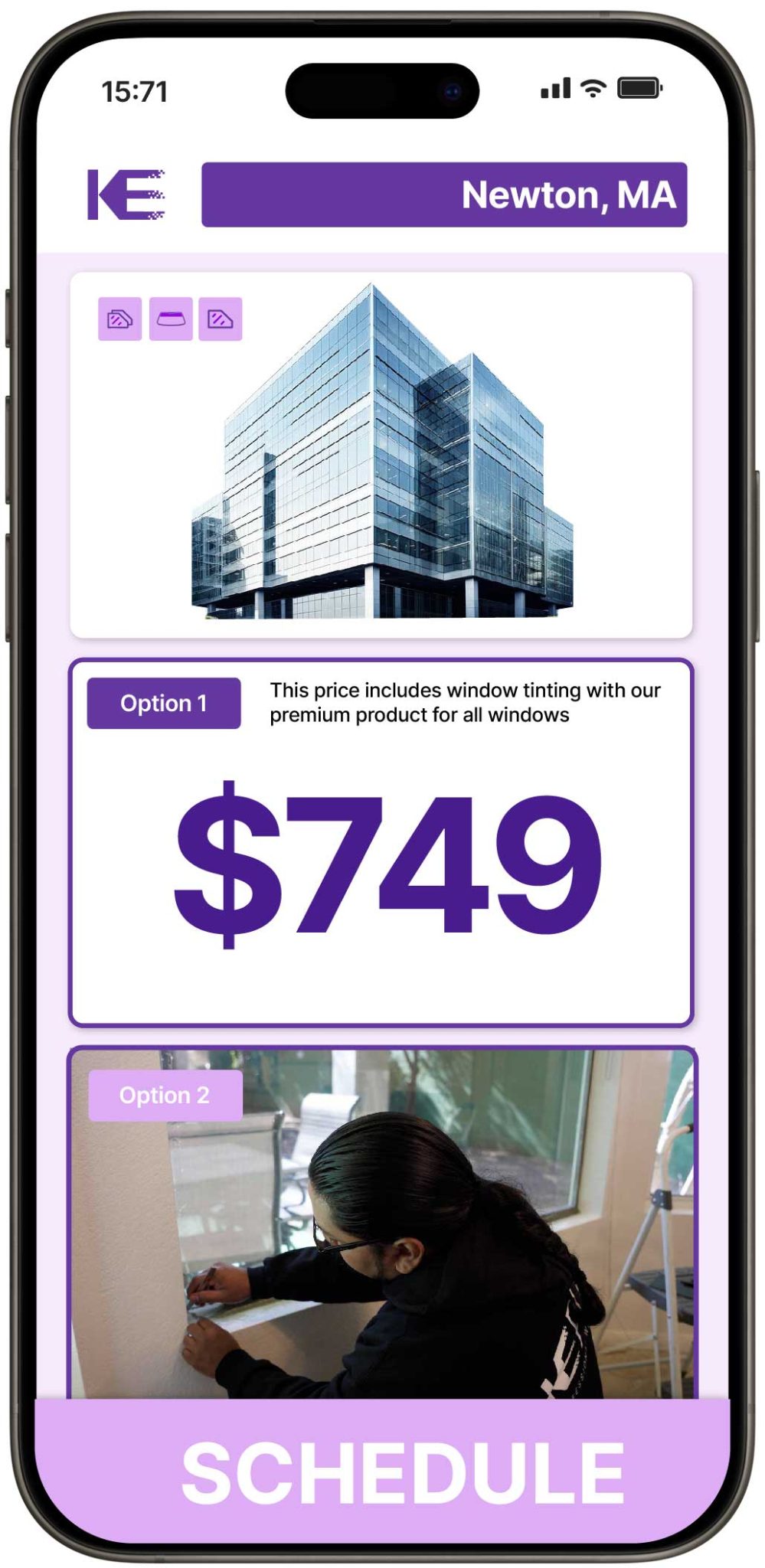 View Competitive Commercial Window Tinting Costs in Newton, Massachusetts