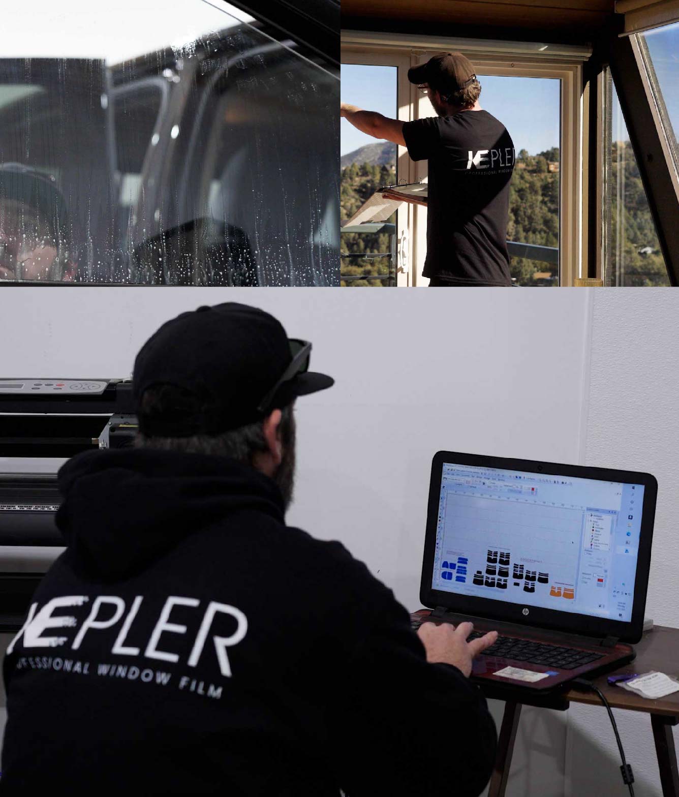 Ceramic Window Tinting Expert Cutting Film in Menifee, California