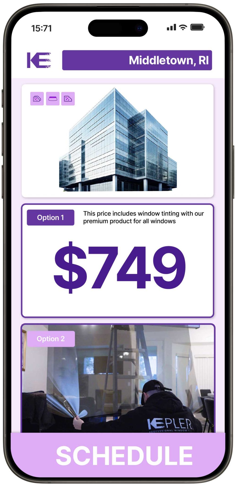 View Competitive Commercial Window Tinting Prices in Middletown, Rhode Island