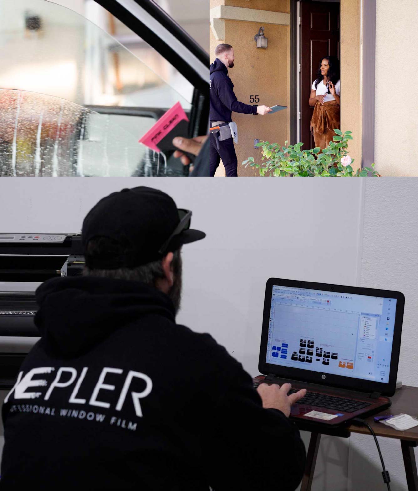 Ceramic Window Tinting Expert Cutting Film in Anaheim, California