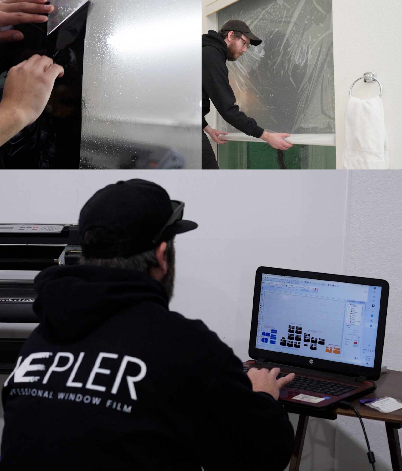 Ceramic Window Tinting Expert Cutting Film in Fullerton, California