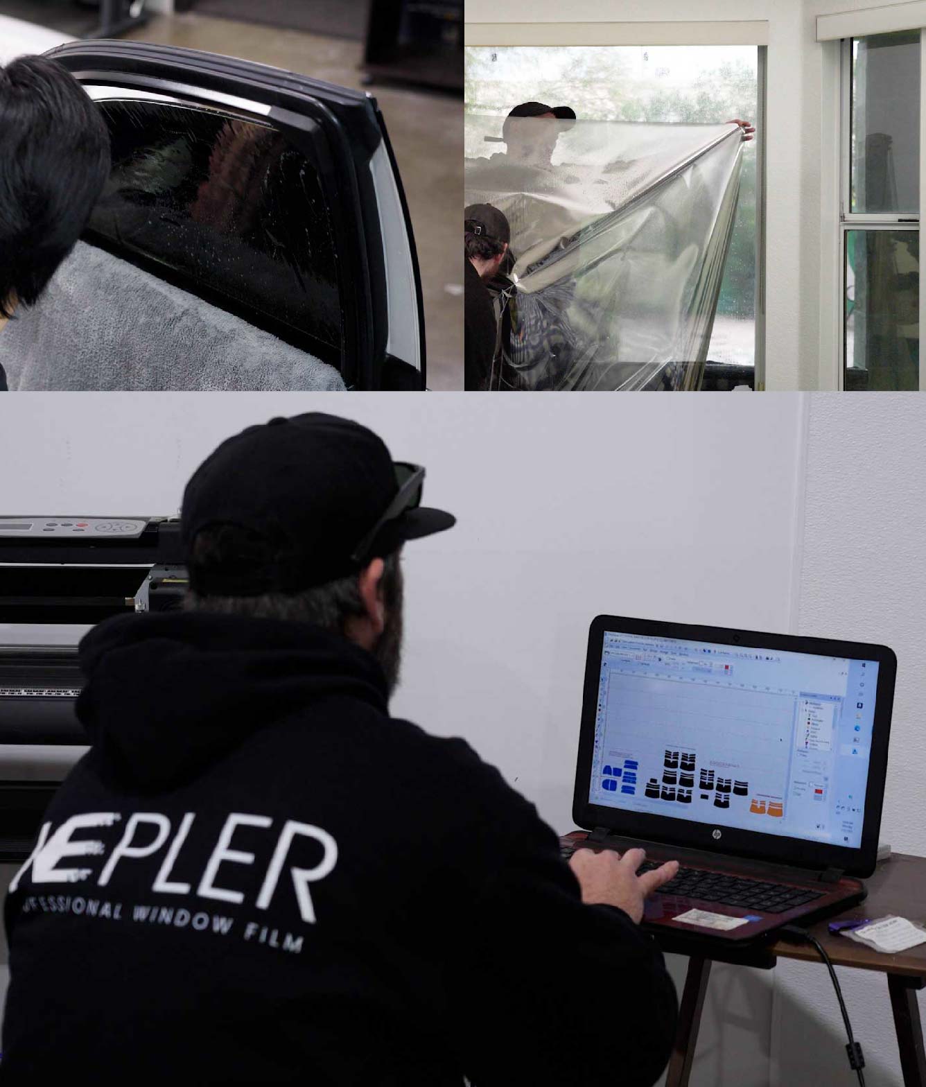 Ceramic Window Tinting Expert Cutting Film in Goleta, California