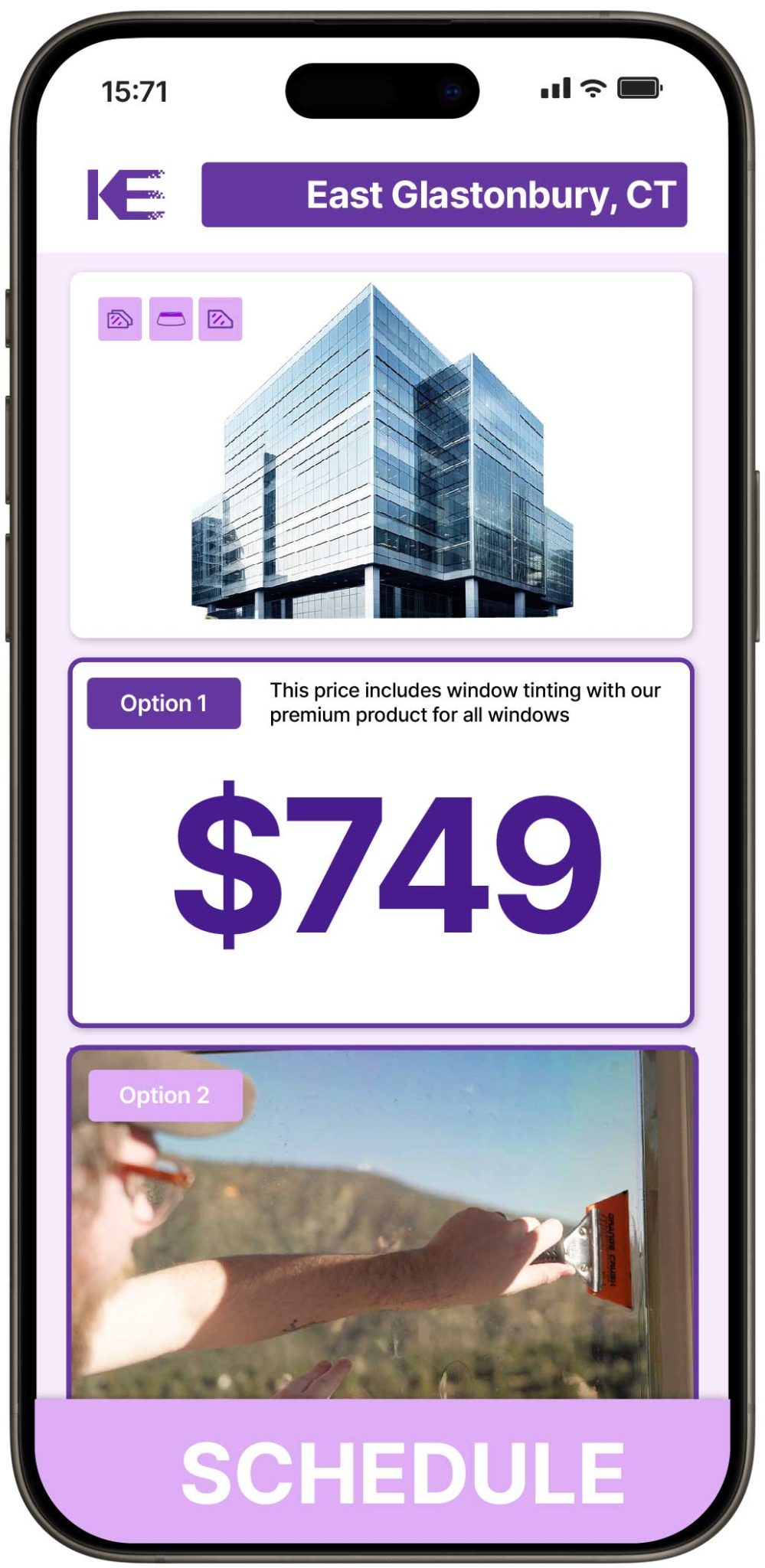 View Competitive Commercial Window Tinting Prices in East Glastonbury, Connecticut