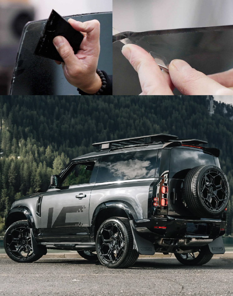 Ceramic Window Tinting Expert Cutting Film in Visalia - California