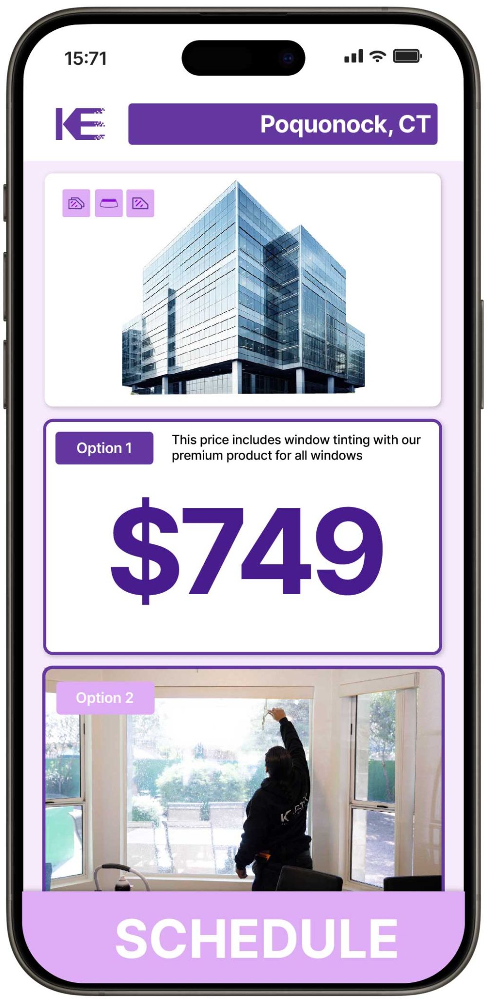 View Competitive Commercial Window Tinting Prices in Poquonock, Connecticut