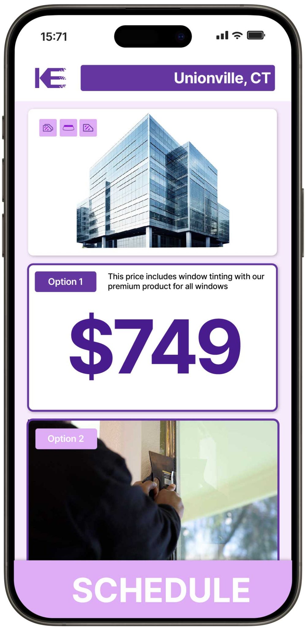 View Affordable Commercial Window Tinting Costs in Unionville, Connecticut