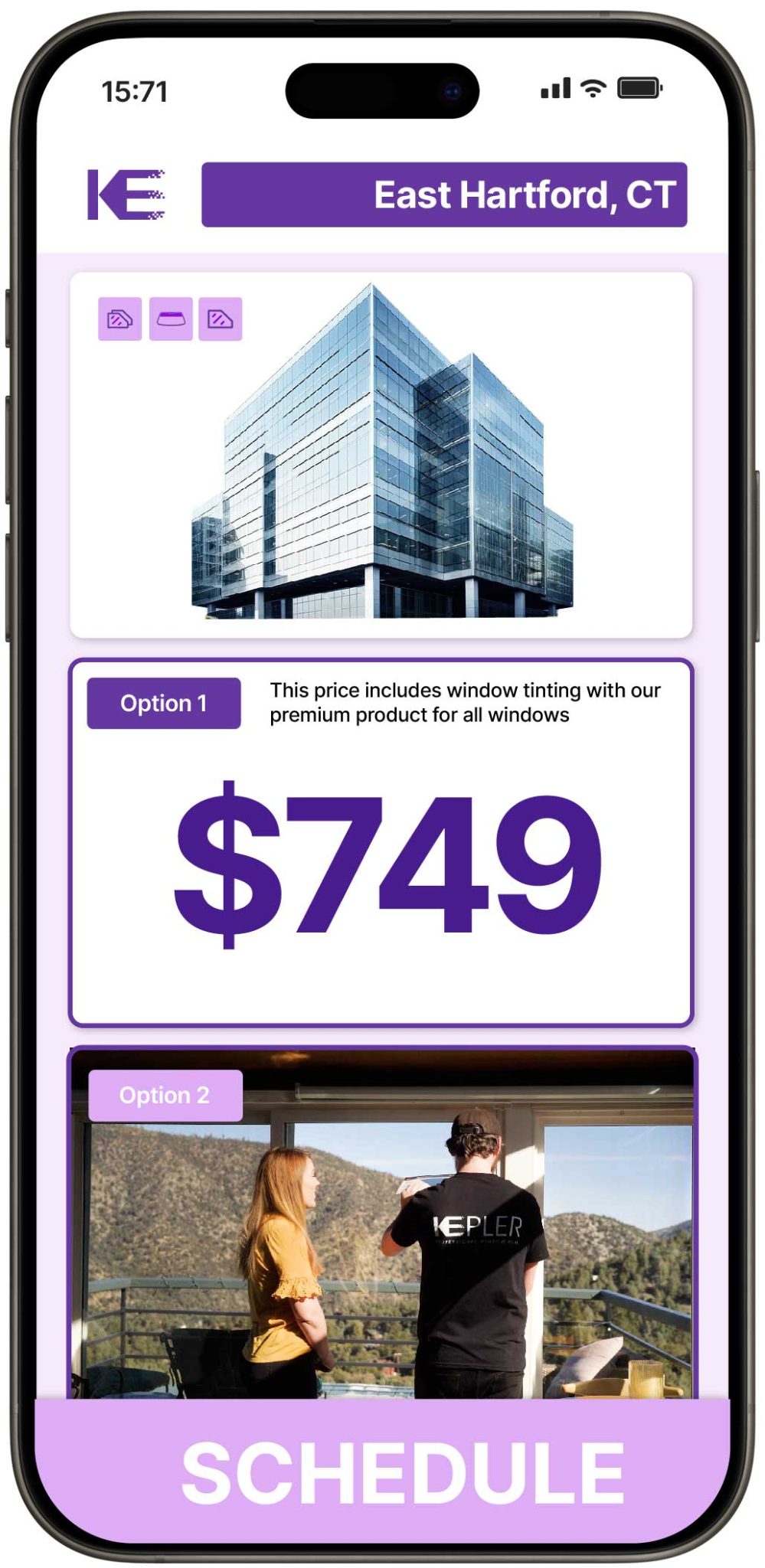 View Affordable Commercial Window Tinting Prices in East Hartford, Connecticut