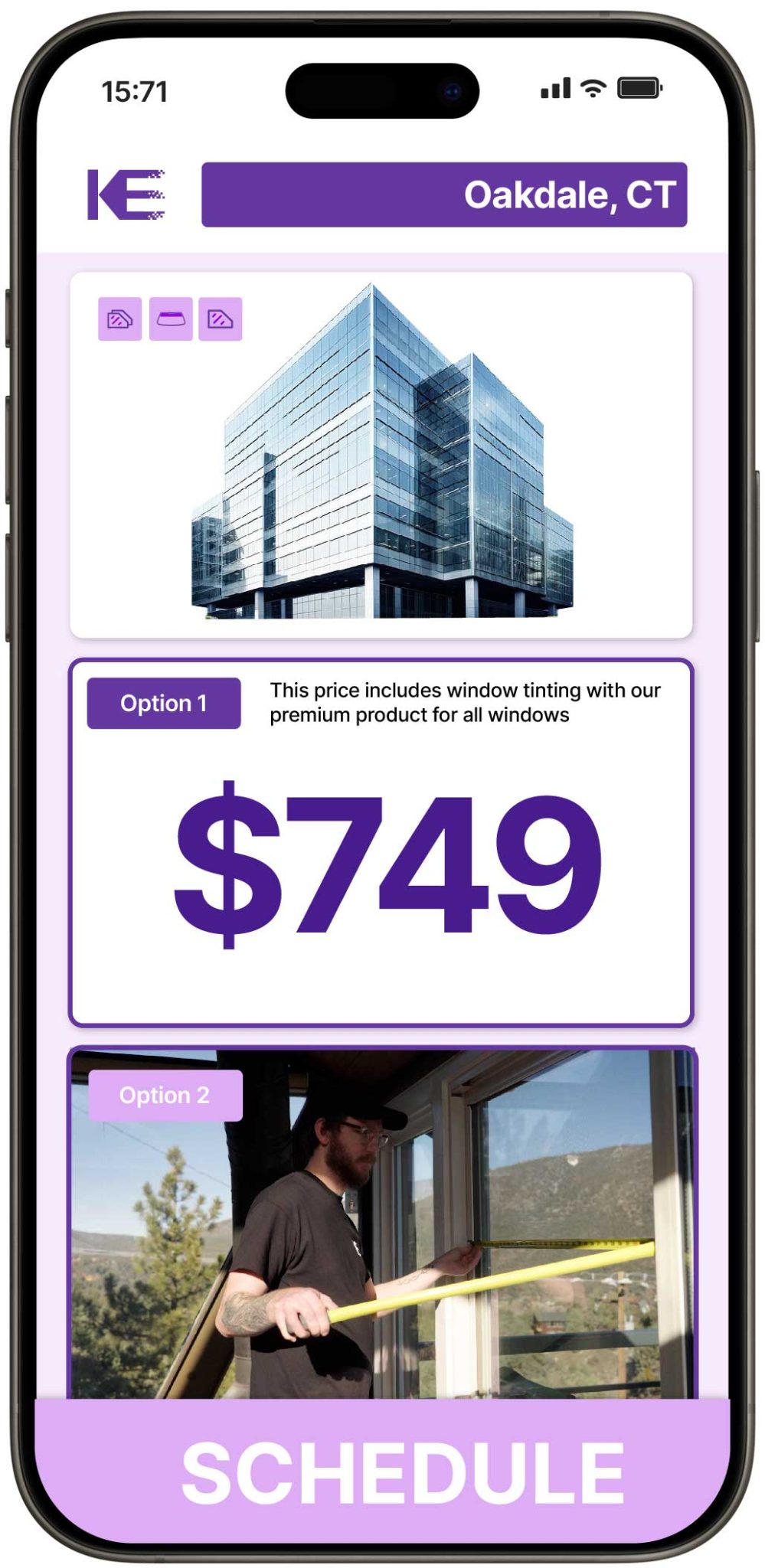 View Competitive Commercial Window Tinting Costs in Oakdale, Connecticut