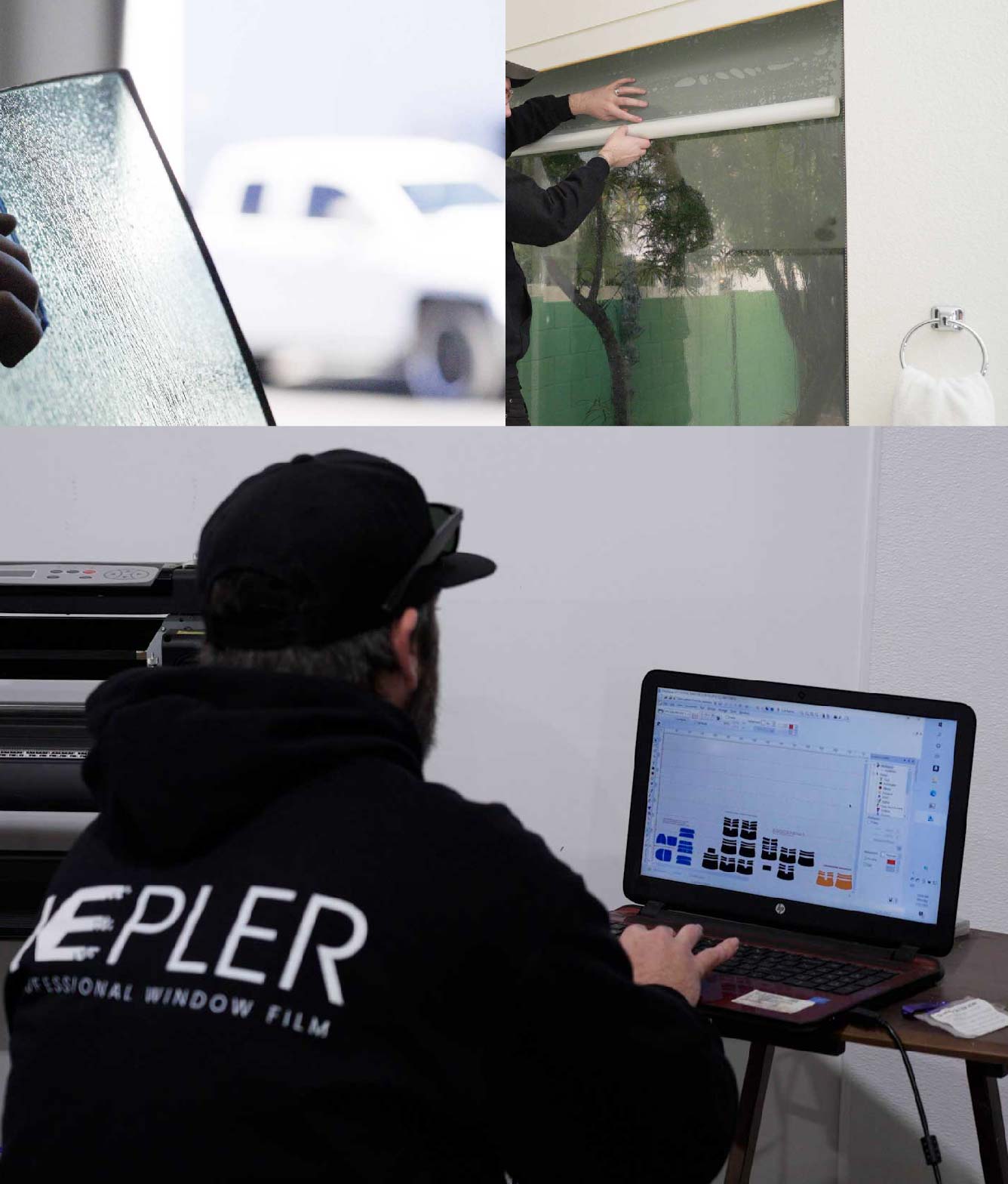 Ceramic Window Tinting Expert Cutting Film in Soledad, California