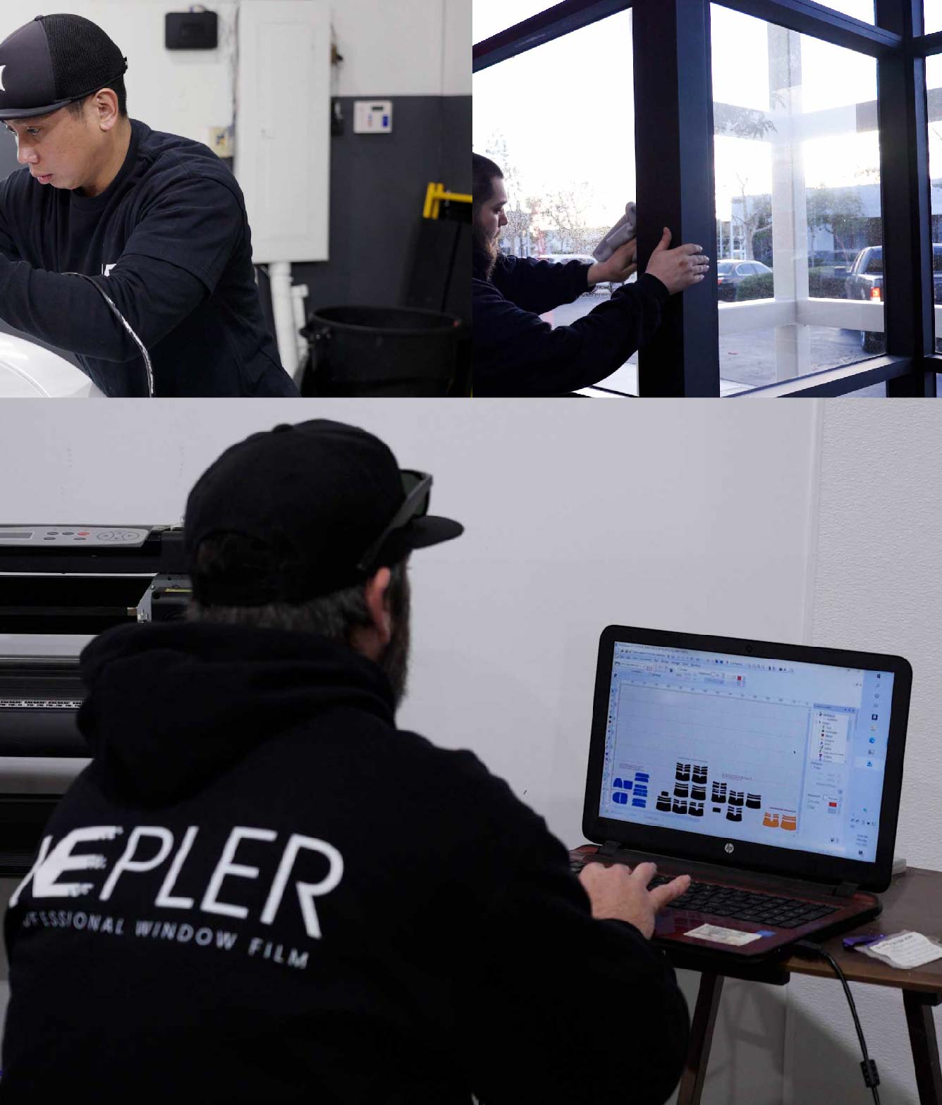 Ceramic Window Tinting Expert Cutting Film in Stanford, California