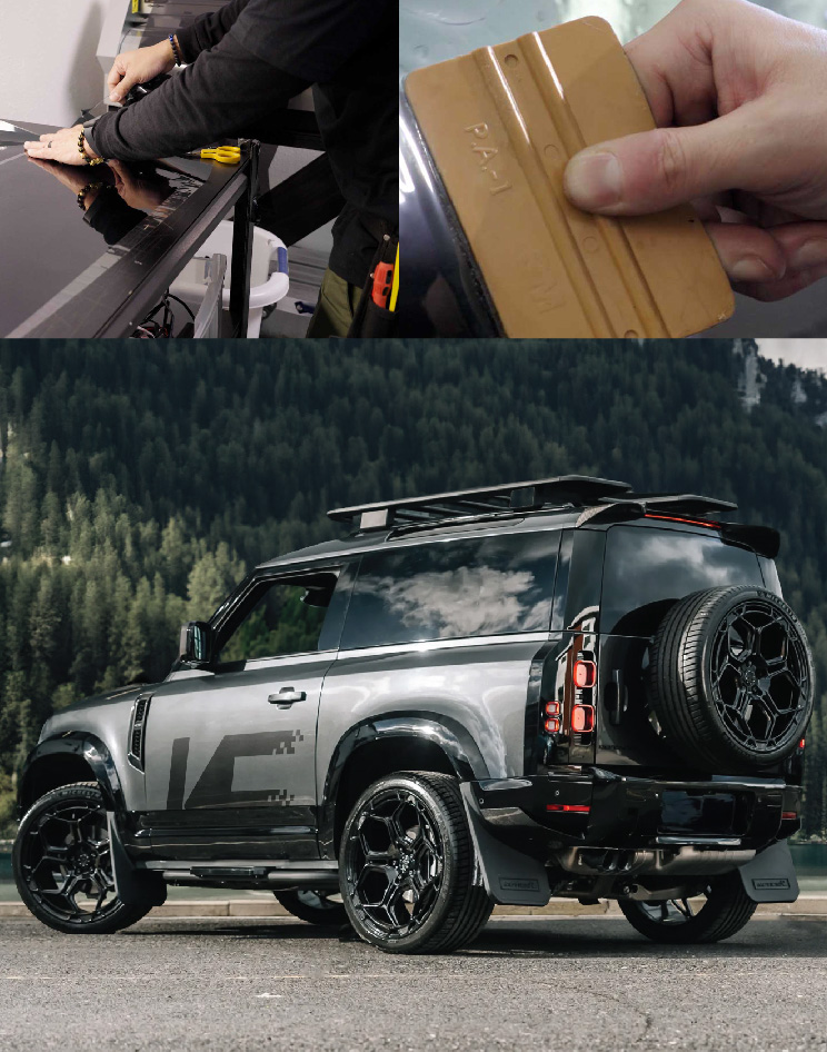 Ceramic Window Tinting Expert Cutting Film in San Mateo - California