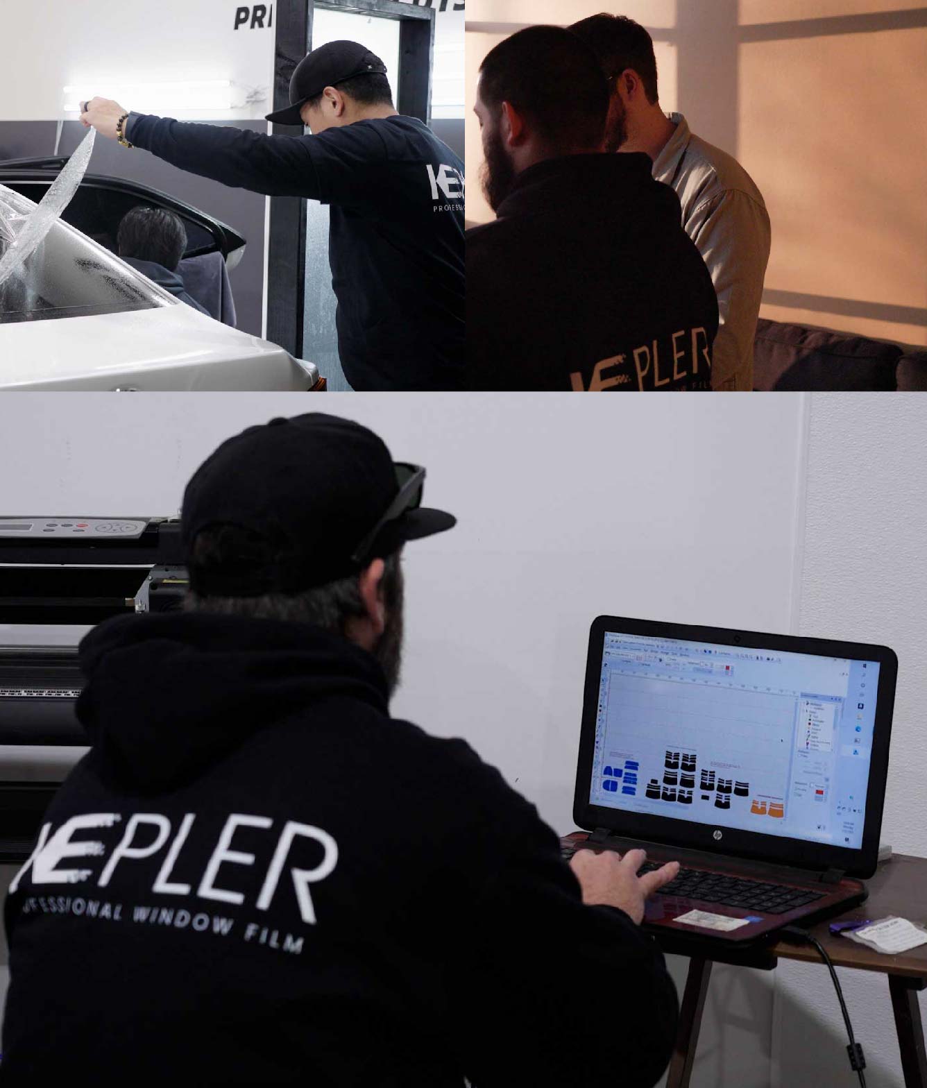 Ceramic Window Tinting Expert Cutting Film in Alameda, California