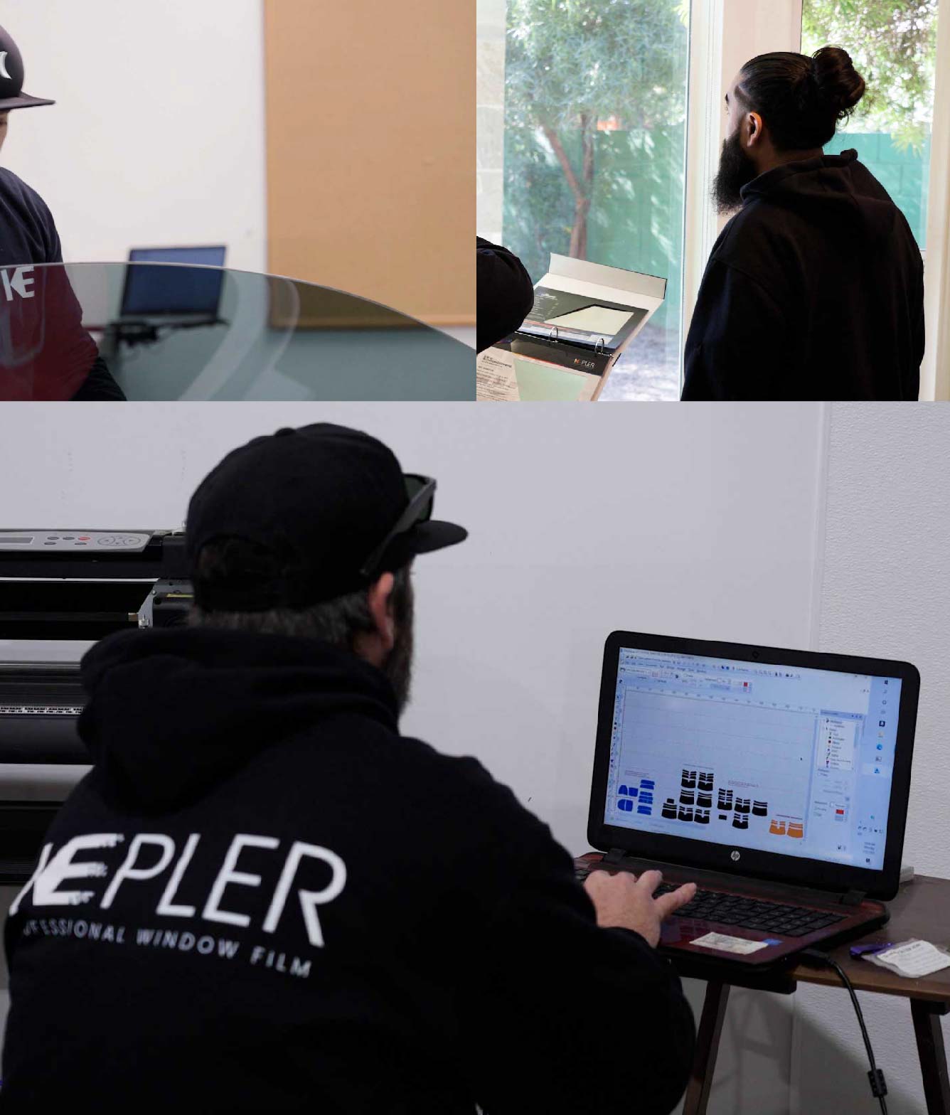 Ceramic Window Tinting Expert Cutting Film in Atwater, California
