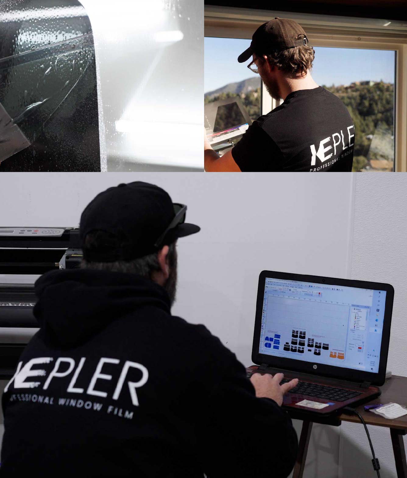 Ceramic Window Tinting Expert Cutting Film in Ukiah, California