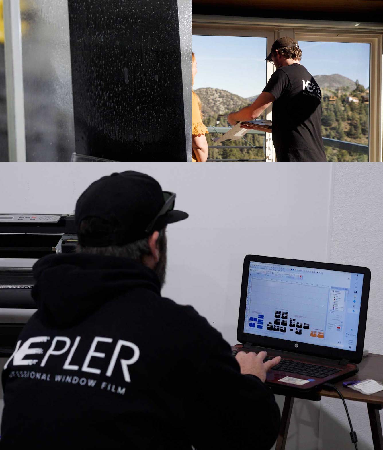 Ceramic Window Tinting Expert Cutting Film in Windsor, California
