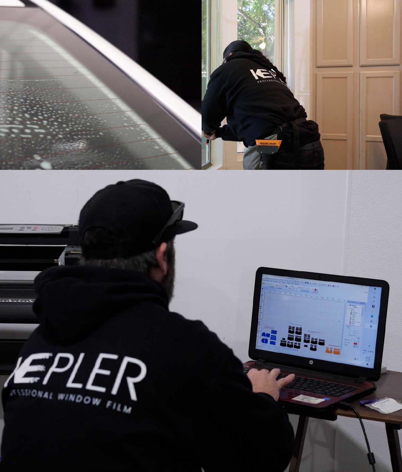 Ceramic Window Tinting Expert Cutting Film in Davis, California