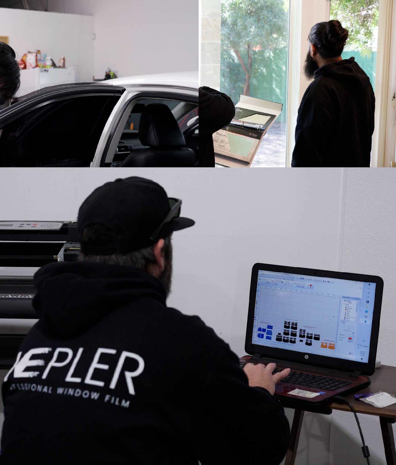 Ceramic Window Tinting Expert Cutting Film in Wahiawā, Hawaii