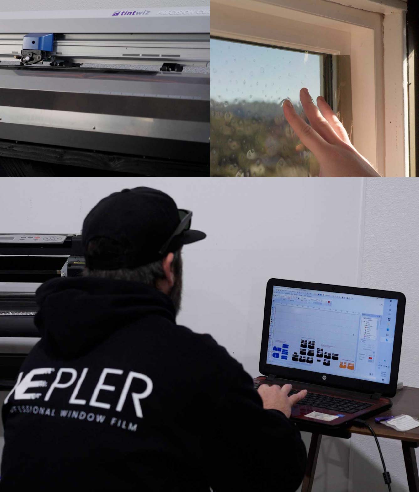 Ceramic Window Tinting Expert Cutting Film in Beaverton, Oregon
