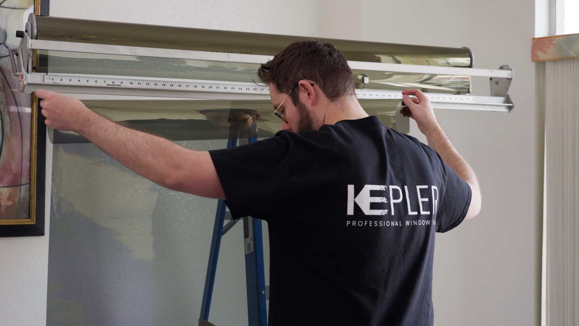 Professional Commercial Window Tinting Preparation in East Brunswick