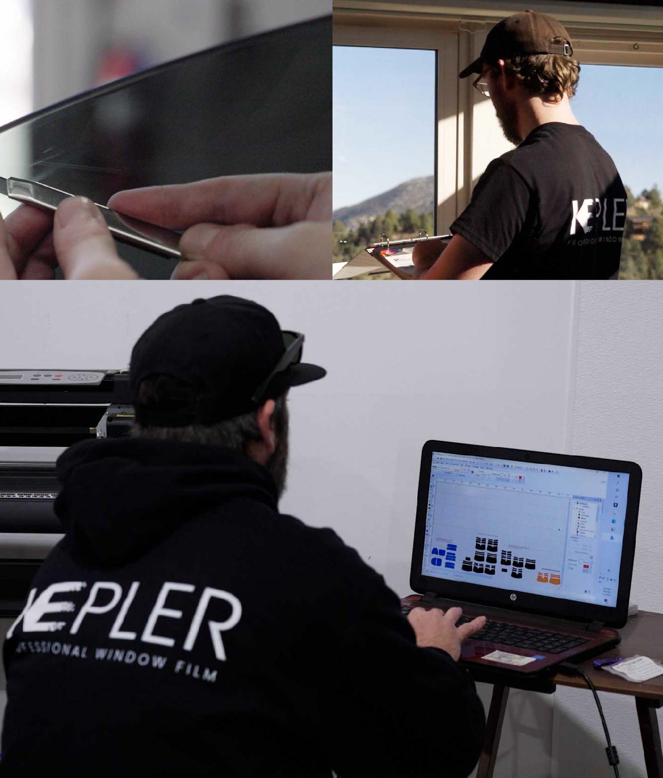 Ceramic Window Tinting Expert Cutting Film in The Dalles, Oregon
