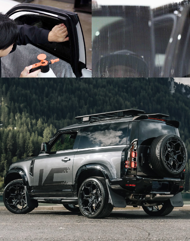 Ceramic Window Tinting Expert Cutting Film in Salem - Oregon