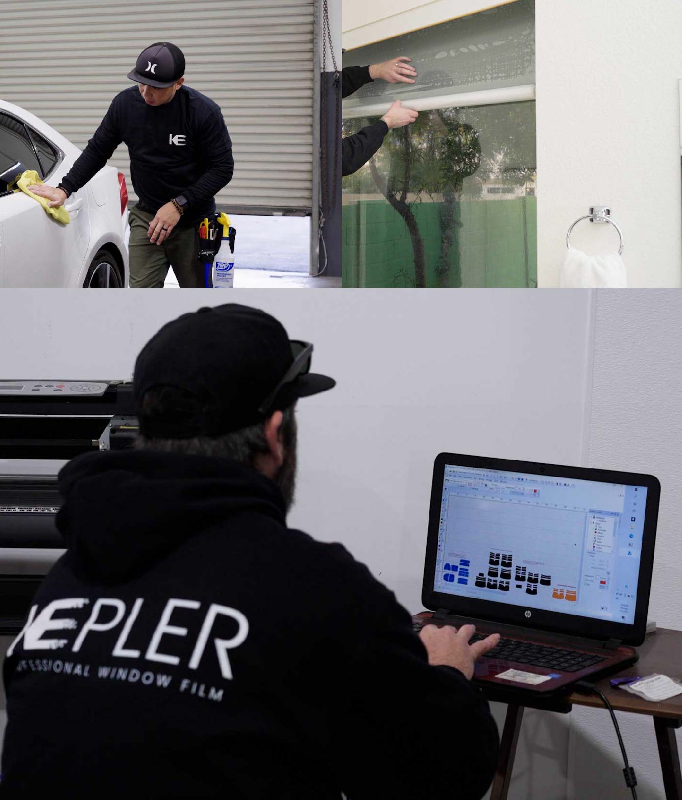 Ceramic Window Tinting Expert Cutting Film in Keizer, Oregon