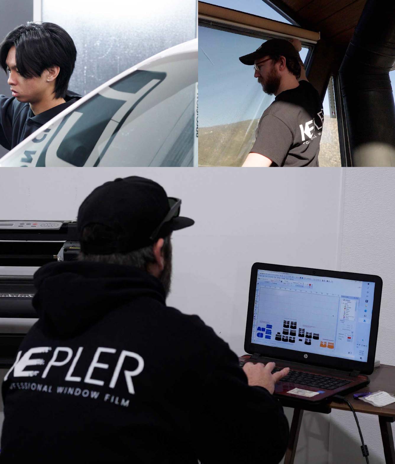Ceramic Window Tinting Expert Cutting Film in Ashland, Oregon