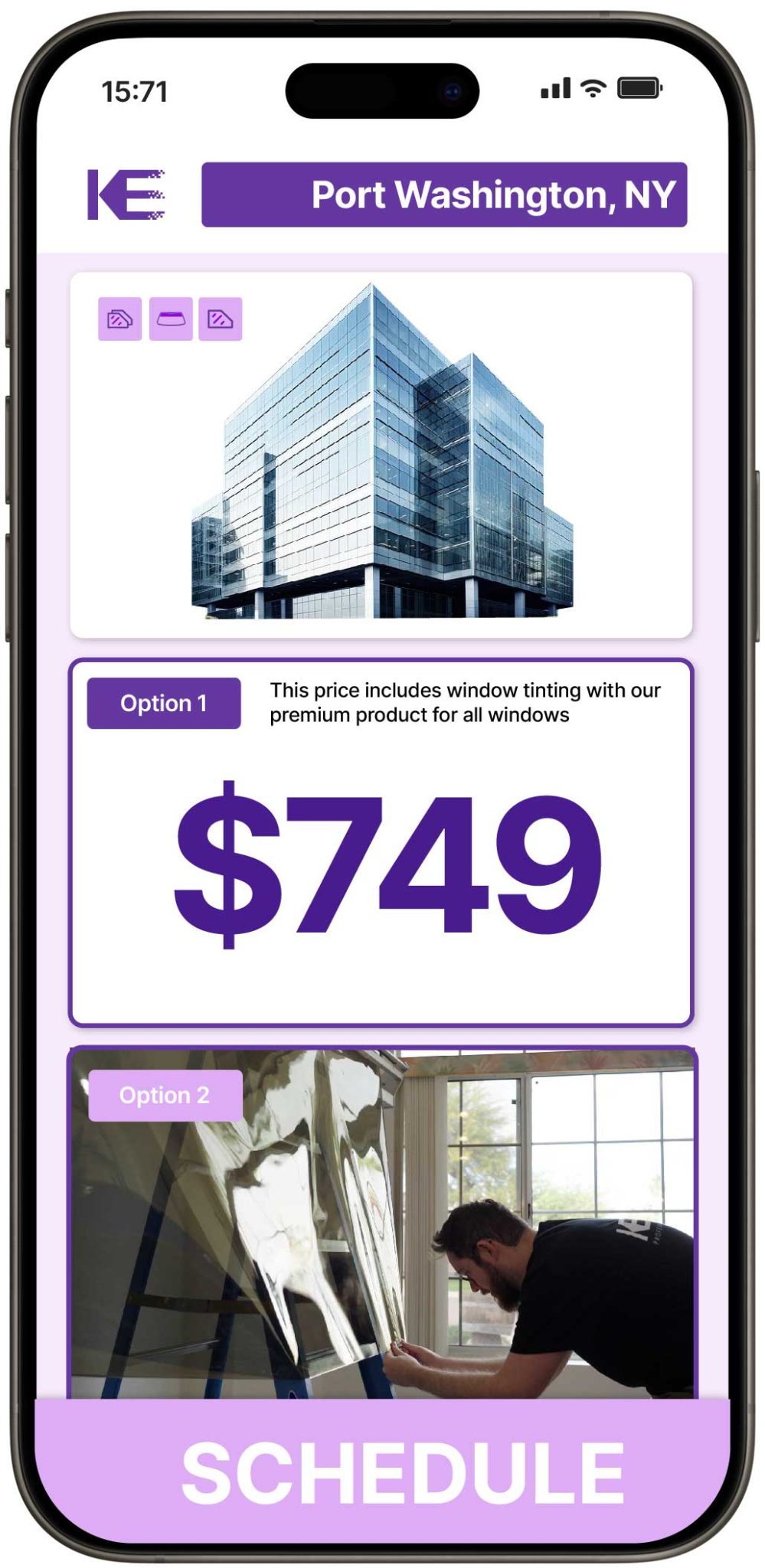 View Competitive Commercial Window Tinting Costs in Port Washington, New York