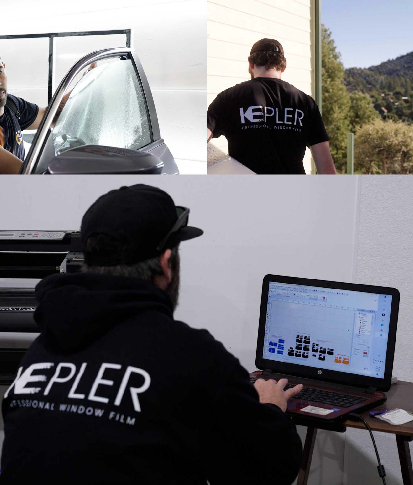 Ceramic Window Tinting Expert Cutting Film in Maple Valley, Washington