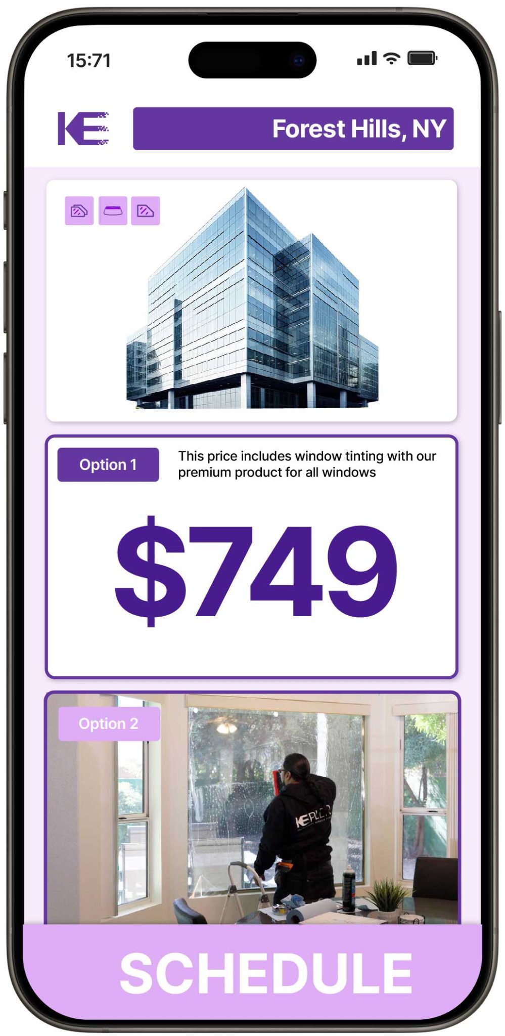 View Competitive Commercial Window Tinting Rates in Forest Hills, New York