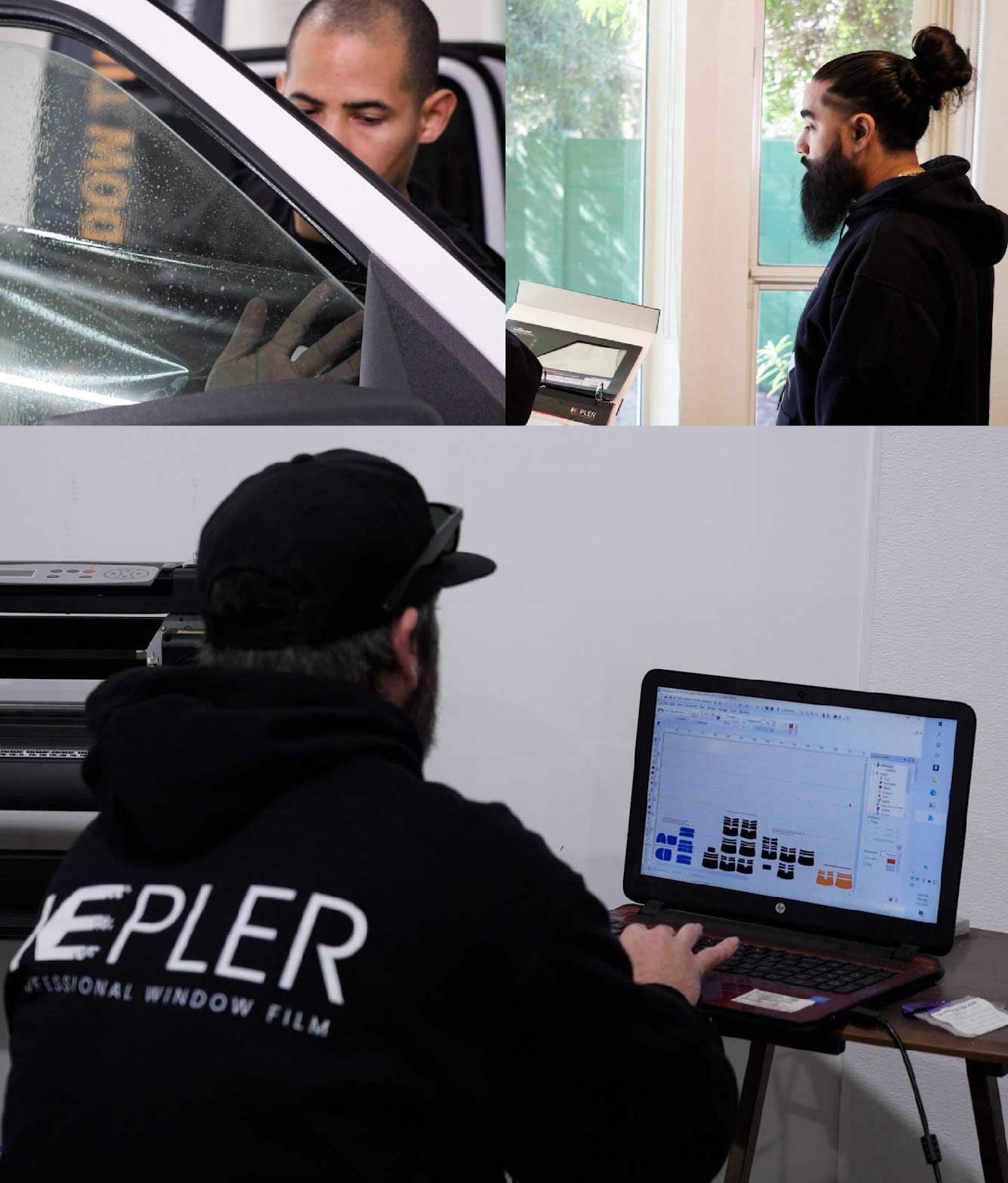 Ceramic Window Tinting Expert Cutting Film in Pullman, Washington