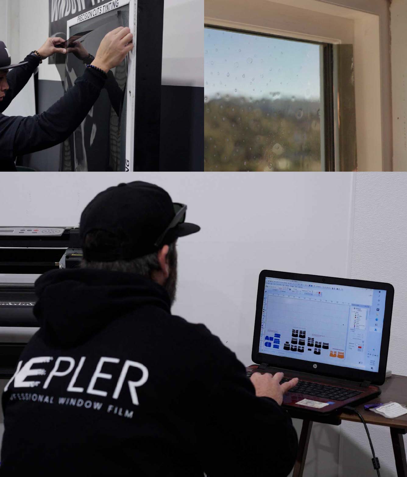 Ceramic Window Tinting Expert Cutting Film in Spokane, Washington